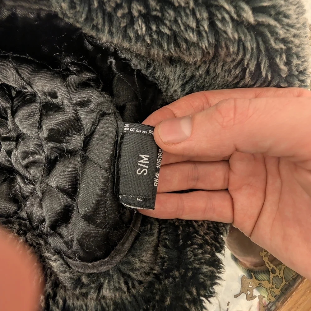 Mens Black Winter Jacket with Fur Lining